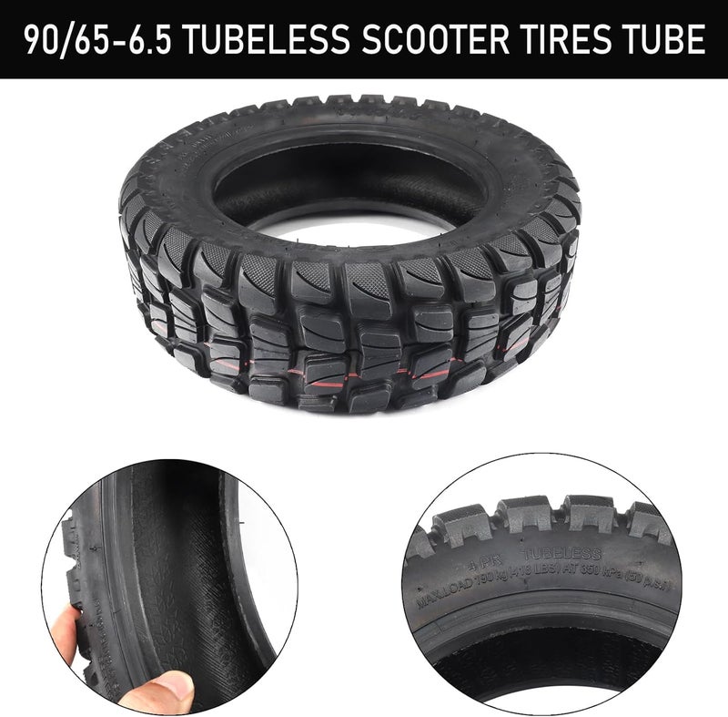 Asecupdat 90/65-6.5 Tubeless Scooter Tires, 11 inch Electric Scooter Wheel, Thickened Road Tire For Electric Scooter Motorcycle Parts - Image 2